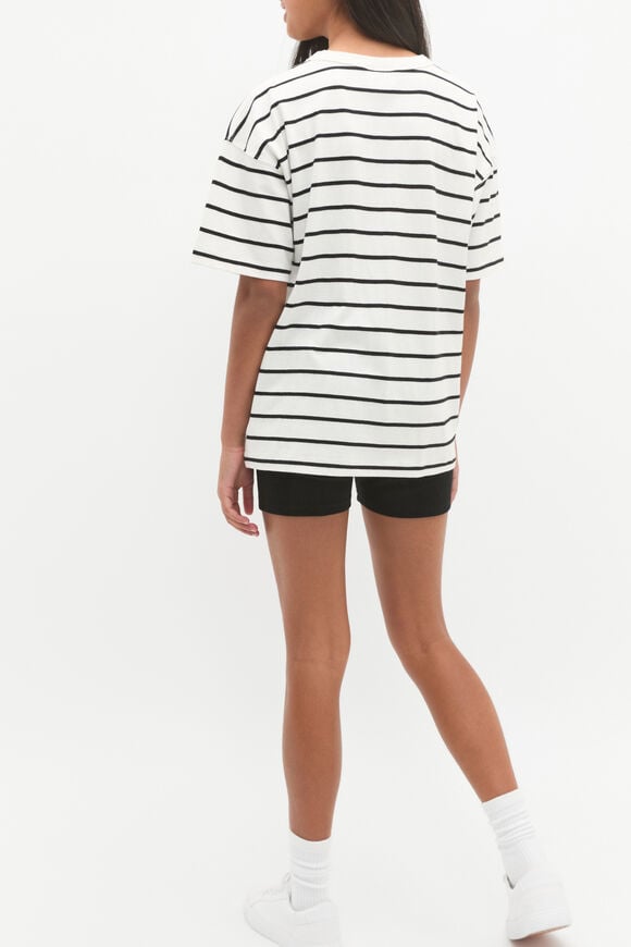 Oversized Logo Tee  Canvas Stripe  hi-res