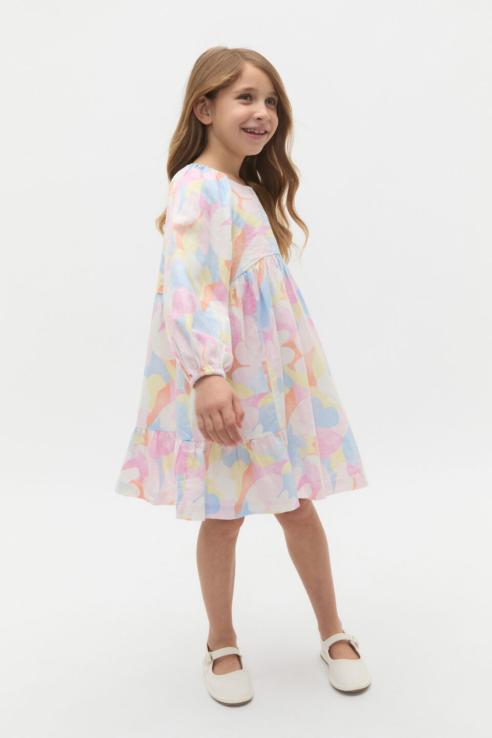Abstract Floral Dress  Multi