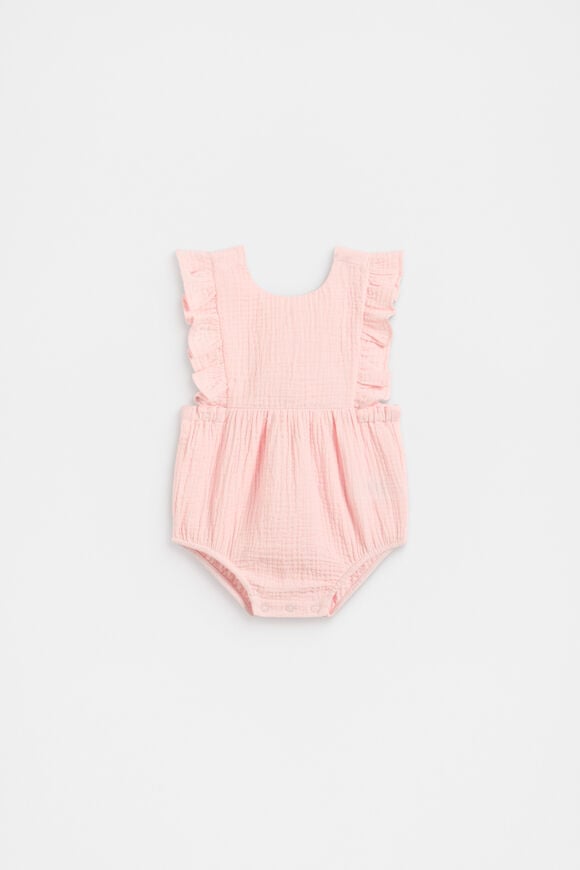 Spot Frill Romper  Pretty Pink  hi-res