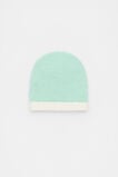 Colourblock Knit Beanie  Mint  hi-res