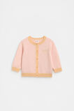 Colourblock Knit Cardigan  Pretty Pink  hi-res