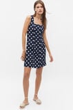 Linen Spot Button Mini Dress  Midnight Sky Spot  hi-res