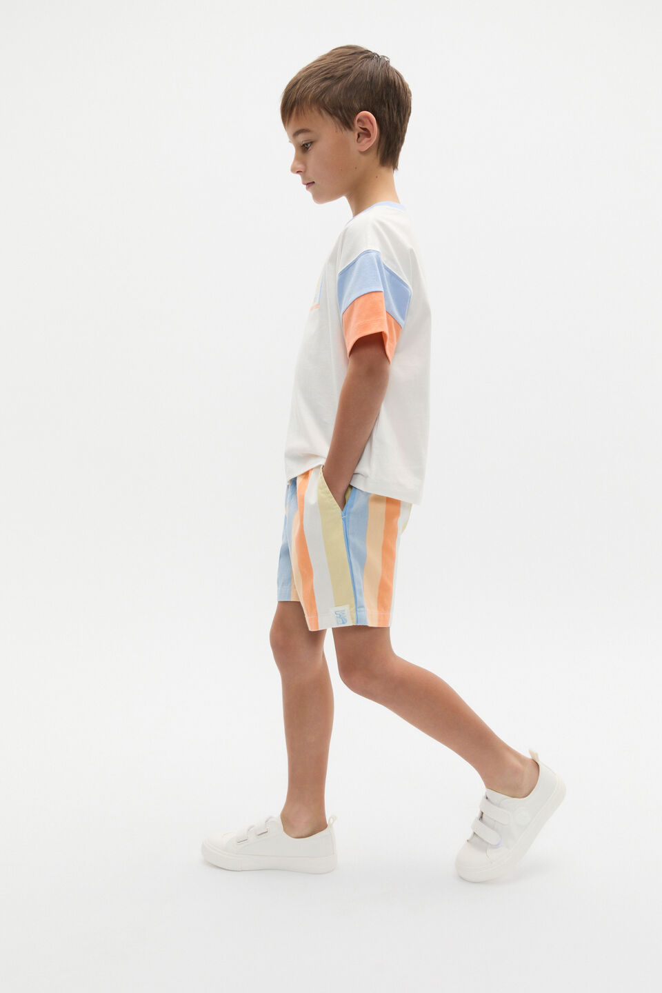 Panelled Logo Tee  Canvas