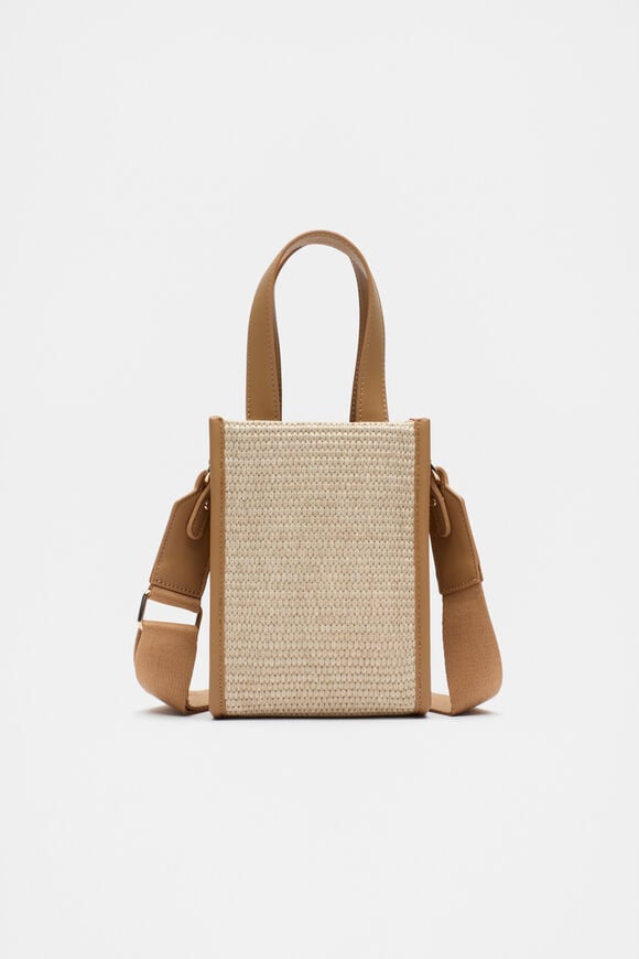 Woven Mini Crossbody Bag  Caramel  hi-res
