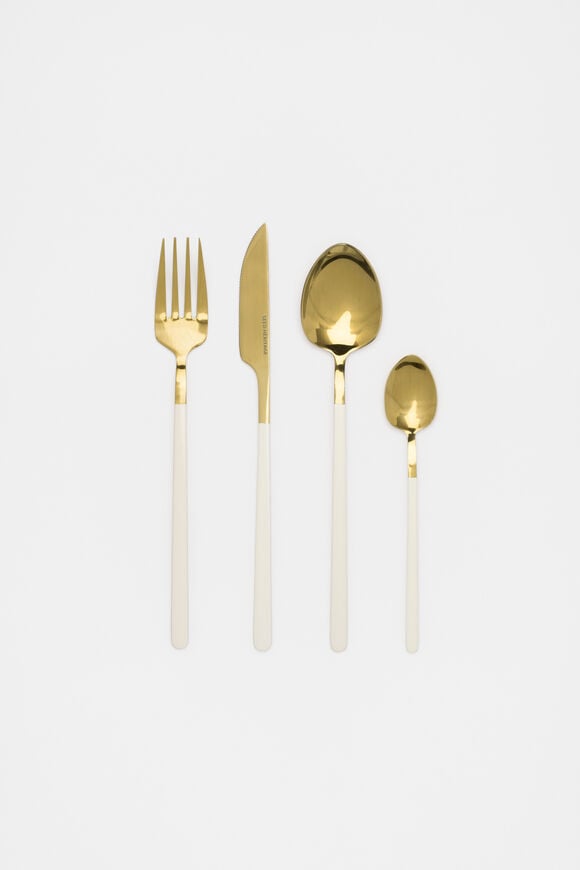 Pierre Cutlery Set of 16  Gold  hi-res