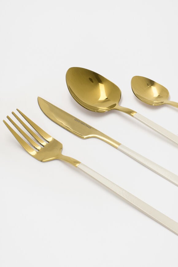 Pierre Cutlery Set of 16  Gold  hi-res