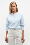 Supersoft Henley Relaxed Top  Ice Blue Marle  hi-res