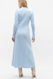 Crepe Ribbed Polo Midi Dress  Ice Blue  hi-res