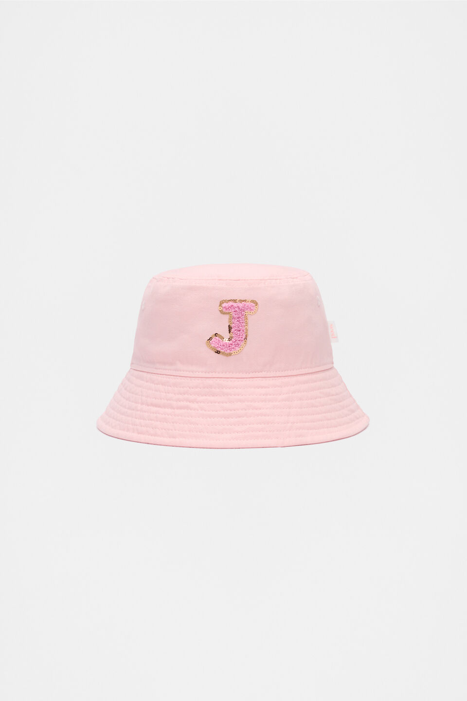 Pink Initial Bucket Hat  J