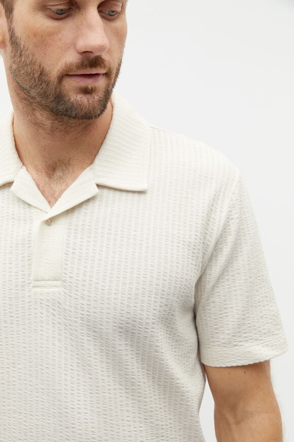 Tonal Stripe Polo  Ivory  hi-res