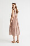 Stripe Voile Midi Dress  Peach Rose Stripe  hi-res