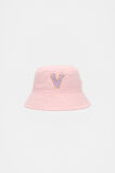 Pink Initial Bucket Hat  V  hi-res