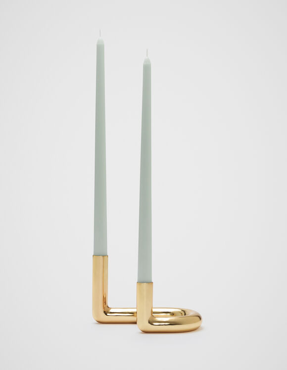 Jude Twin Candle Holder  Gold  hi-res