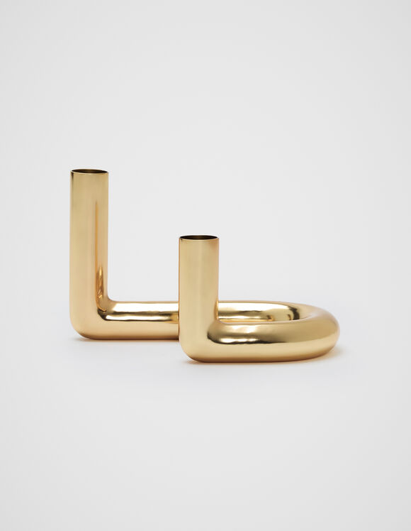 Jude Twin Candle Holder  Gold  hi-res