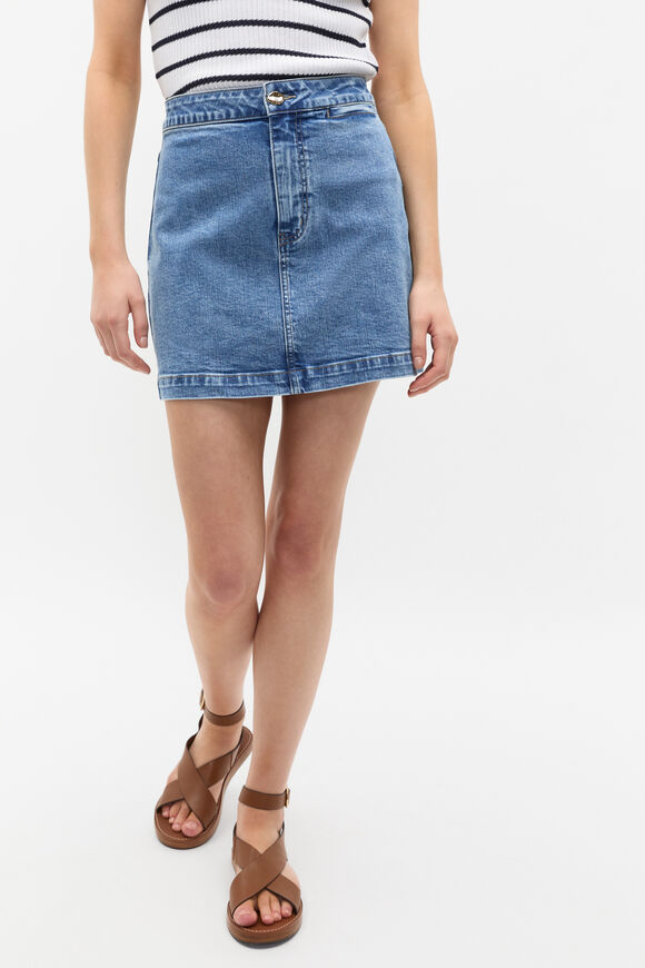 Core Denim Mini Skirt  Mist Blue Wash  hi-res