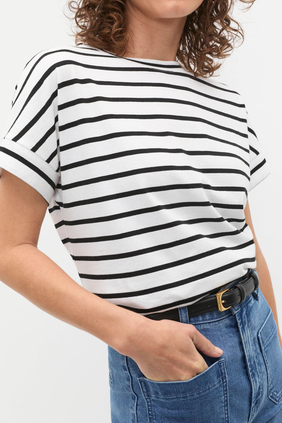 Core Longline Tee  Mono Stripe