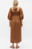 Linen Puff Sleeve Sun Dress  Cinnamon Spice  hi-res