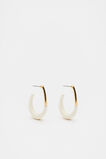 Enamel Teardrop Hoop  Coconut Cream  hi-res