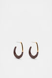 Enamel Teardrop Hoop  Merlot  hi-res