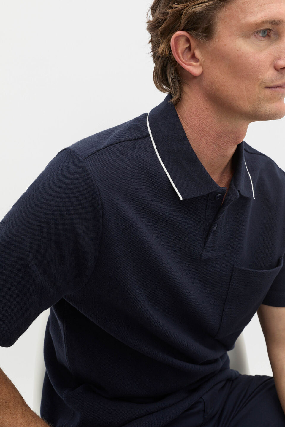 Pocket Polo Shirt  Midnight Blue