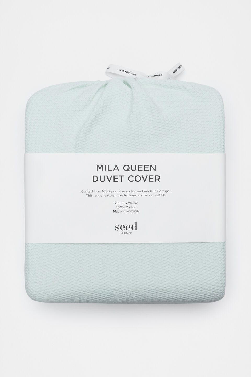 Mila Queen Duvet Cover  Mist
