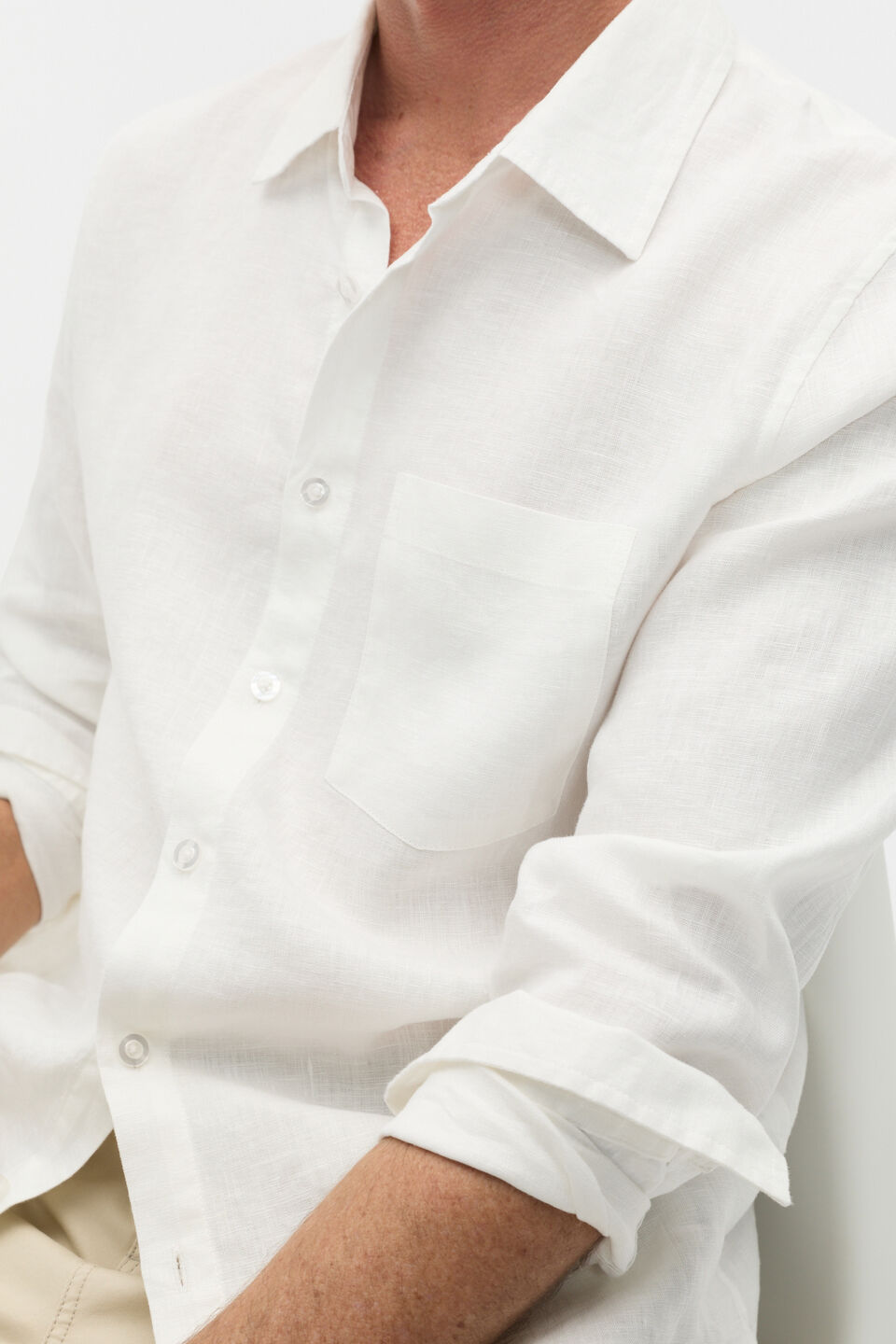 Linen Everyday Shirt  Vintage White