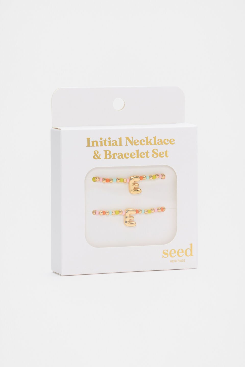 Initial Necklace And Bracelet Set  E