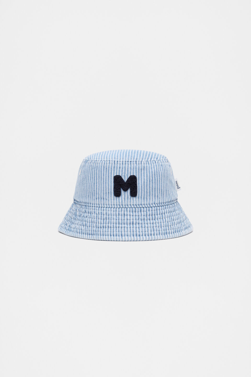 Blue Mini Initial Bucket Hat  M