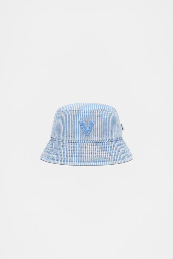 Blue Mini Initial Bucket Hat  V  hi-res