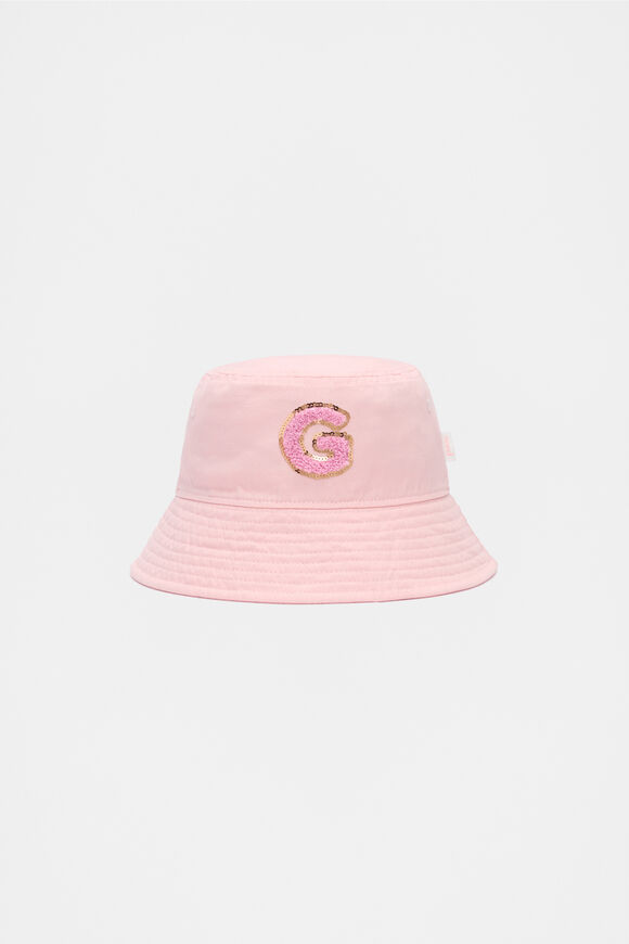 Pink Initial Bucket Hat  G  hi-res