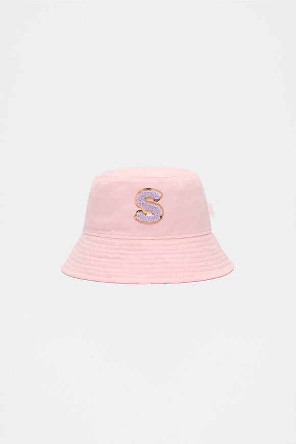 Pink Initial Bucket Hat  S  hi-res
