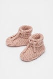 Cable Knit Booties  Blush Pink  hi-res