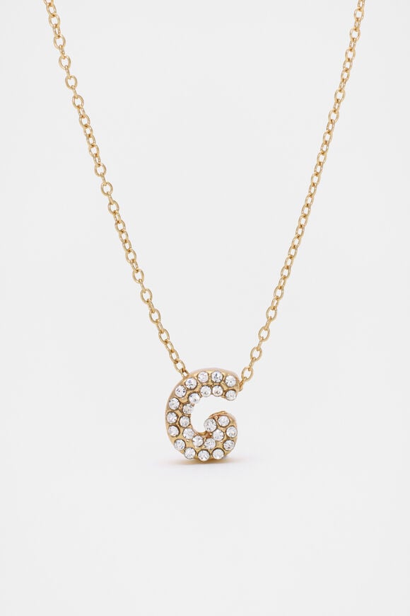 Initial Jewel Bubble Necklace  G  hi-res