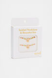 Initial Necklace And Bracelet Set  S  hi-res