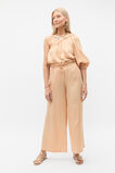 Textured Satin One Shoulder Blouse  Apricot  hi-res