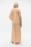 Textured Satin One Shoulder Blouse  Apricot  hi-res