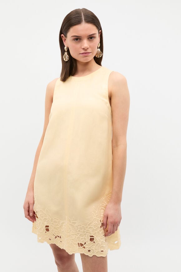 Cutwork Mini Dress  Shortbread  hi-res