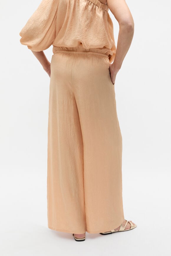 Textured Satin Paperbag Pant  Apricot  hi-res