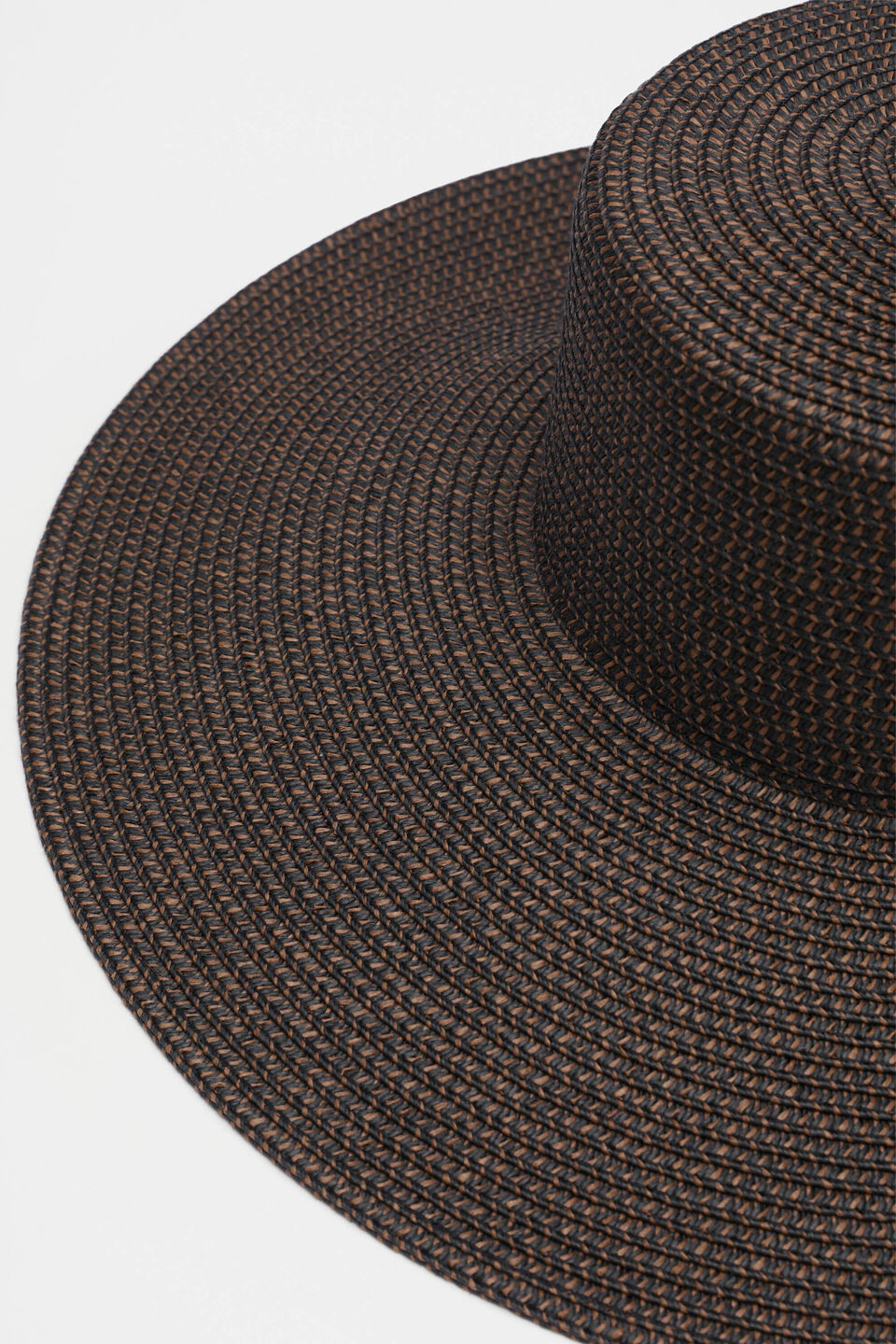 Two Tone Wide Brim Hat  Pinecone