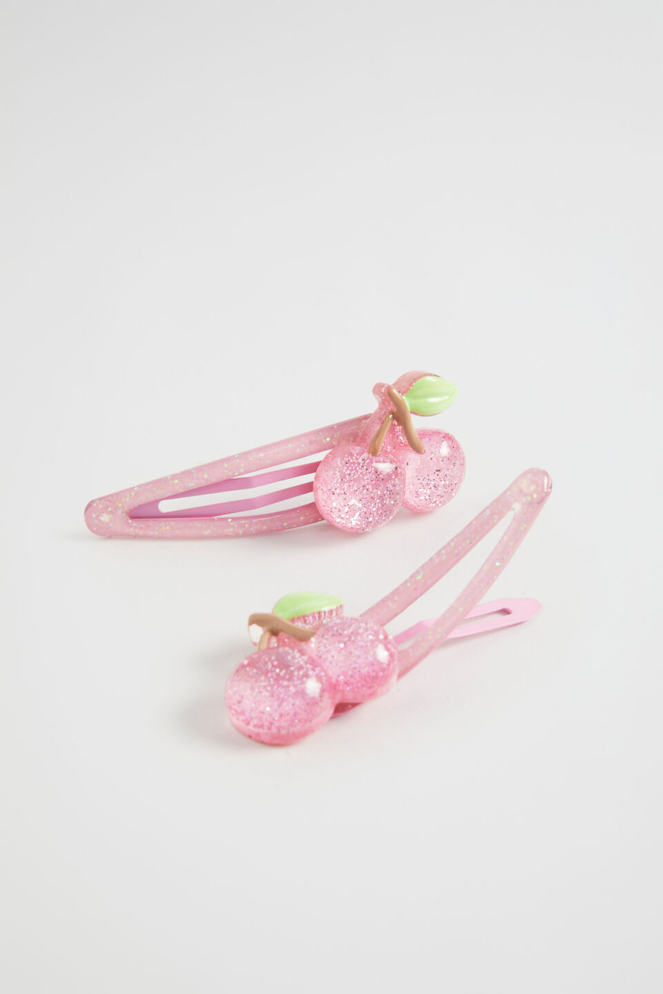 Cherry Glitter Resin Snaps  Multi