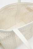 Open Weave Detail Tote  Cream  hi-res
