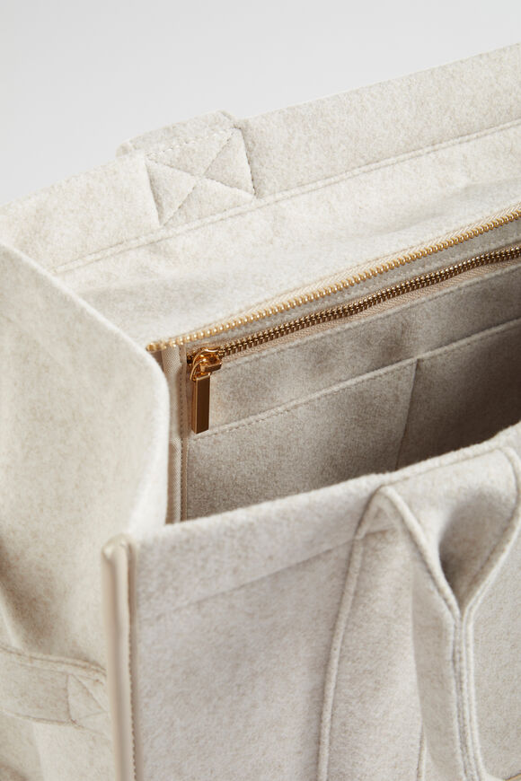 Felt Large Tote  Oat  hi-res