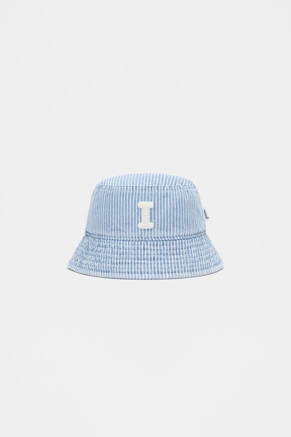 Blue Mini Initial Bucket Hat  I  hi-res