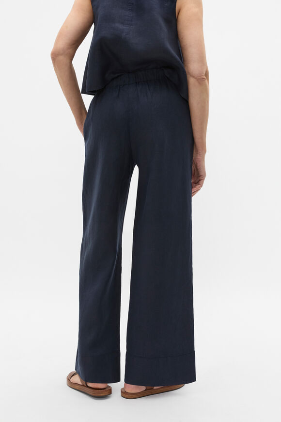 Core Linen Casual Tie Pant  Twilight Blue  hi-res