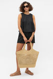 Scallop Hem Paperbag Short  Black  hi-res