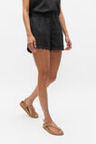 Scallop Hem Paperbag Short  Black  hi-res