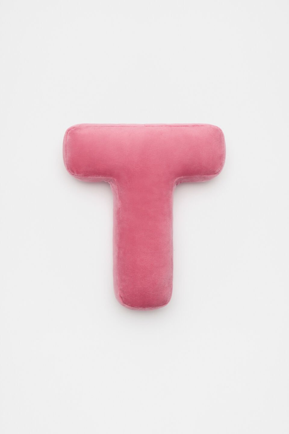 Raspberry Velvet Initial Cushion  T