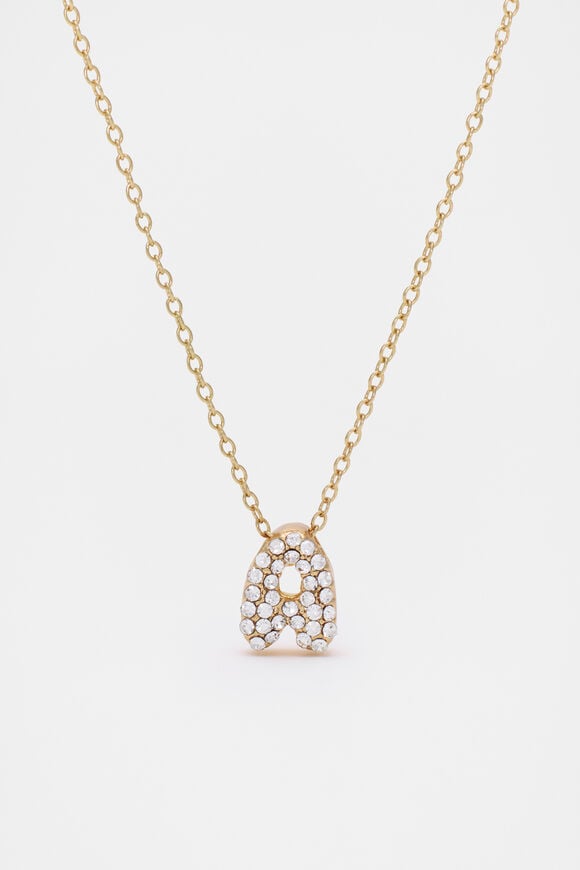 Initial Jewel Bubble Necklace  A  hi-res