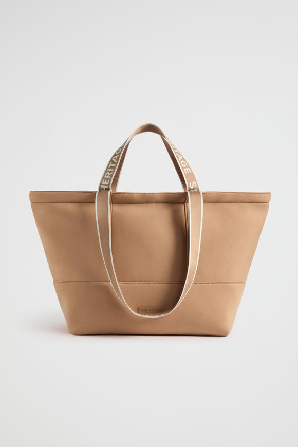Seed Jersey Overnight Tote  Fudge  hi-res