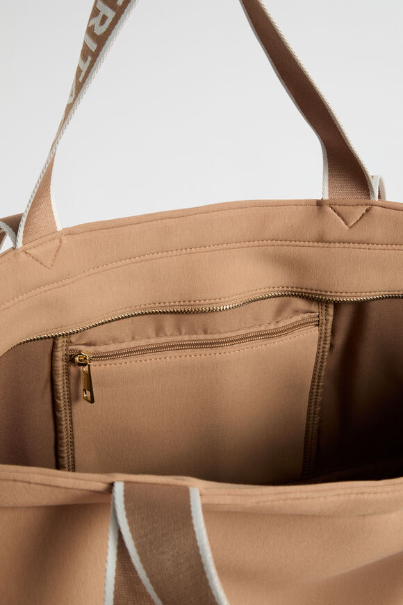 Seed Jersey Overnight Tote  Fudge  hi-res